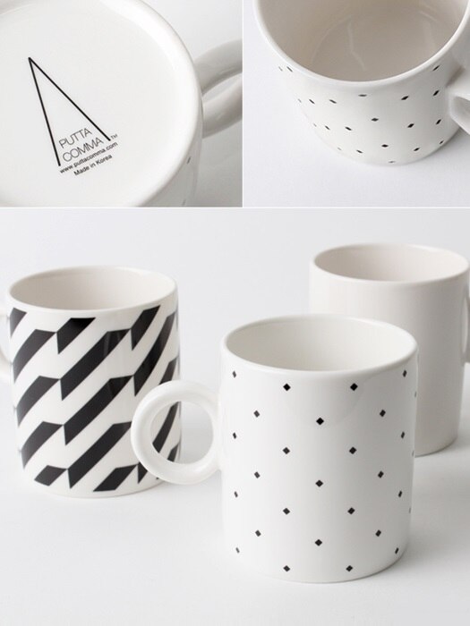 diamond mug - white