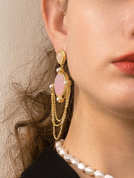 Gorgeous Gemstone Double Earrings