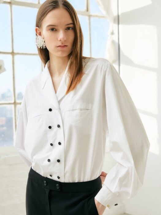 double buttoned shirt blouse