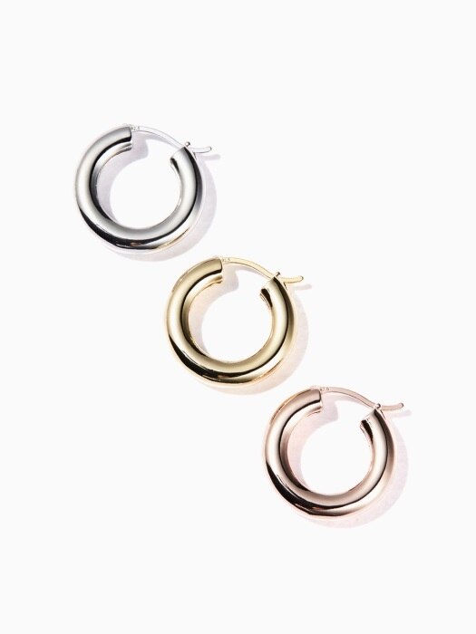 bold pipe ring earring