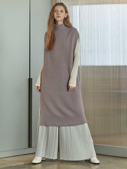 KT84003_LONG VEST DRESS_DEAUVILE MAUVE