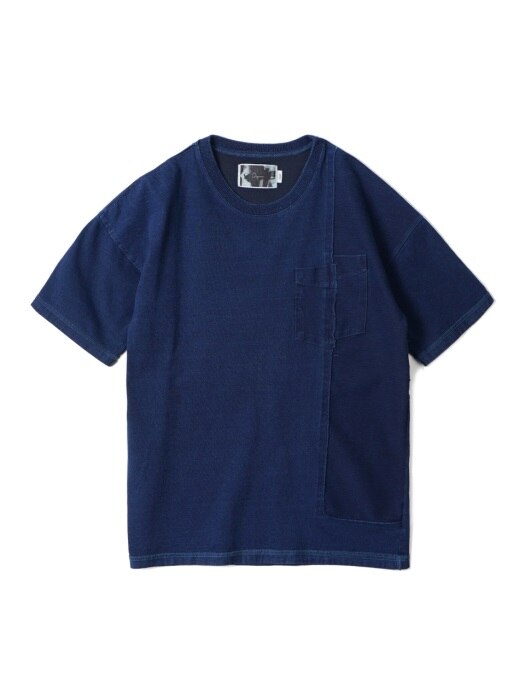 Washed Geometric T-Shirt Blue
