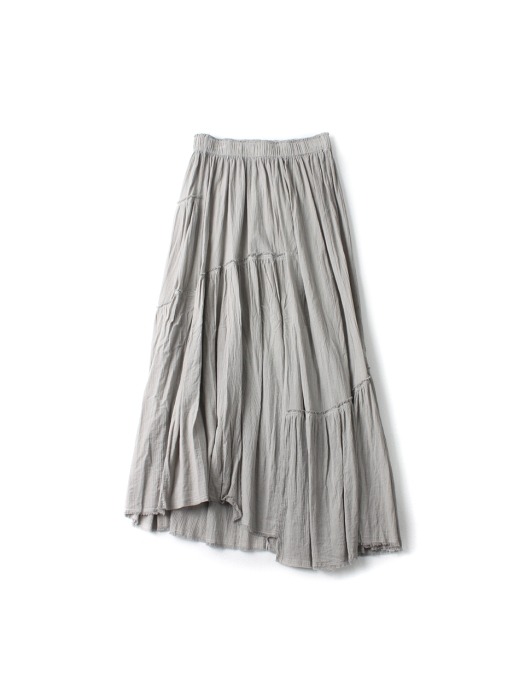 pleats shirring skirt