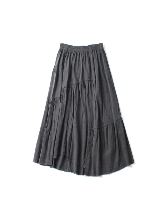 pleats shirring skirt