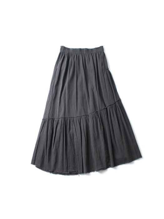 pleats shirring skirt