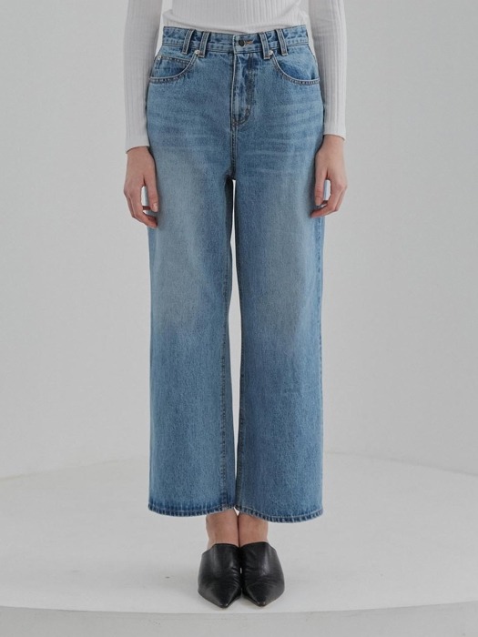 WIDE LEG DENIM WOMENS [BLUE]