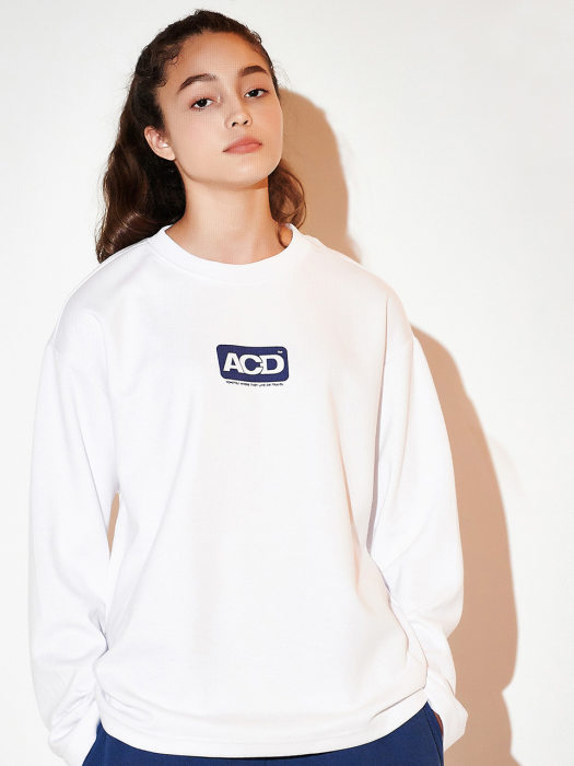ACD SQUARE PRINT LONG SLEEVE (WHITE)