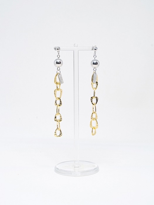 Leopard chain earrings