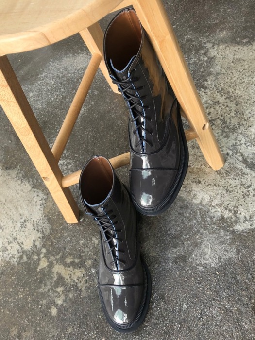 Mannish Solid Walker Boots _ Dark Grey