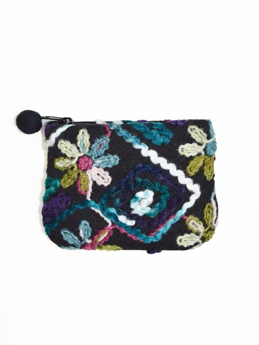 FLOWER embroidery 2 POUCH