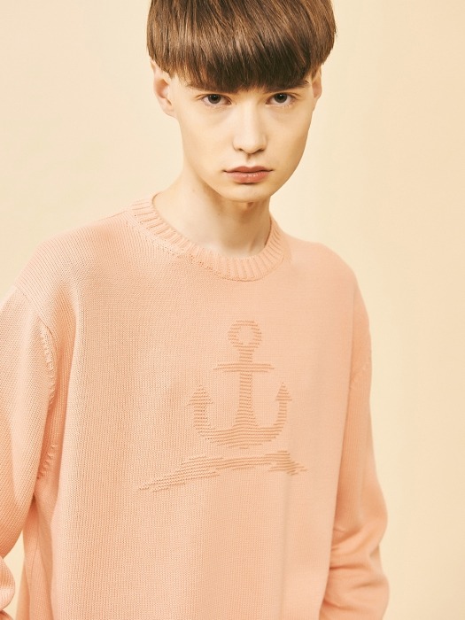 Anchor Silk Sweater_Coral Pink