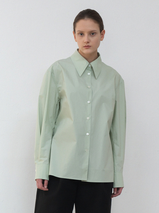 big collar shirts (mint)