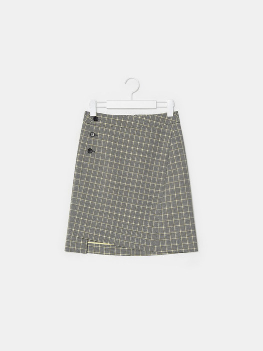 Unbalance  Mini Skirt - Yellow (KE0127M01E)