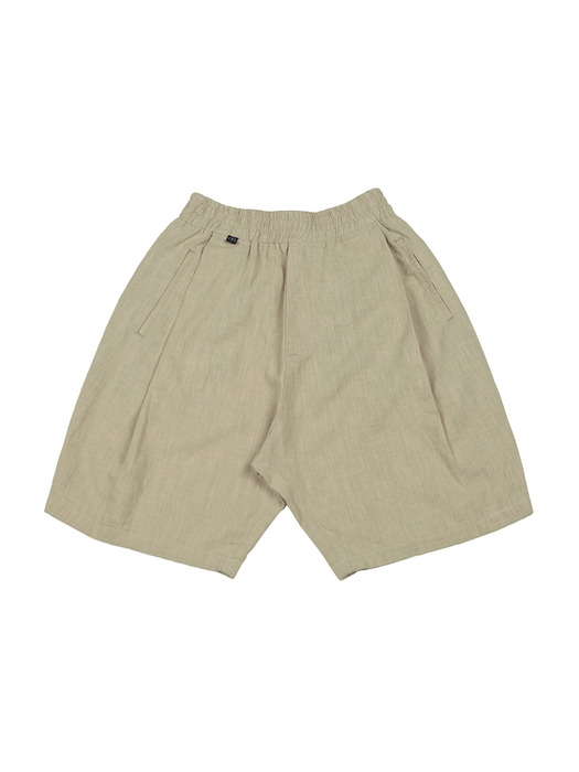 VP-303 Banding Linen Half Pants (Beige)