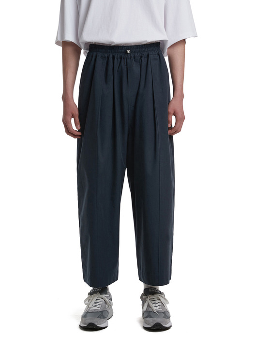 Wide Pintuck Pants_Navy