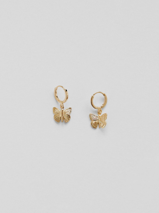 butterfly one touch earrings (2colors)