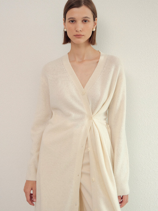 IVORY MAXI CARDIGAN DRESS (아이보리 맥시 가디건 원피스)