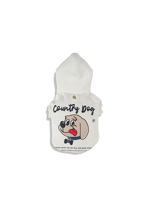 Country Dog Hoody For Dog White