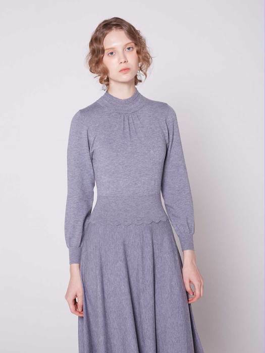 half moon flap knit dress