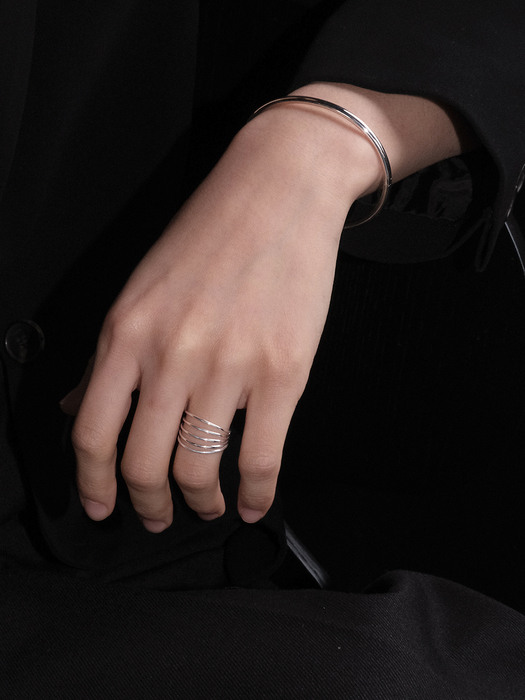 Five Line Ring (silver925)(2color)