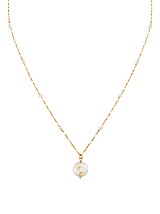[14k gold filled] Mignon Pearl Point Necklace_NZ1141