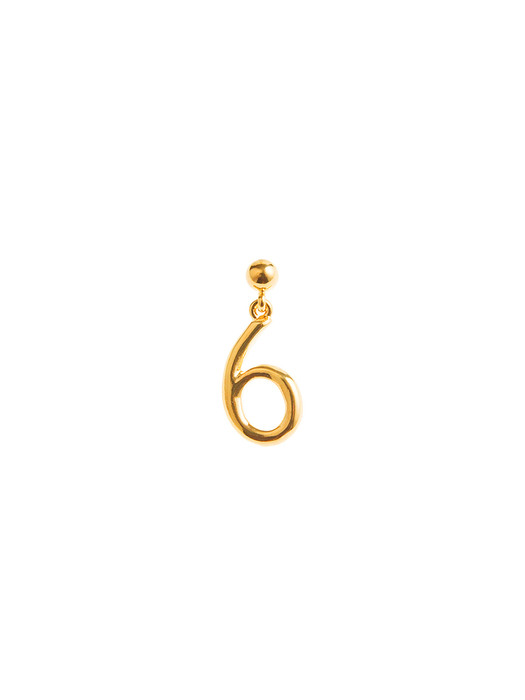 NUMBER EARRING, 6