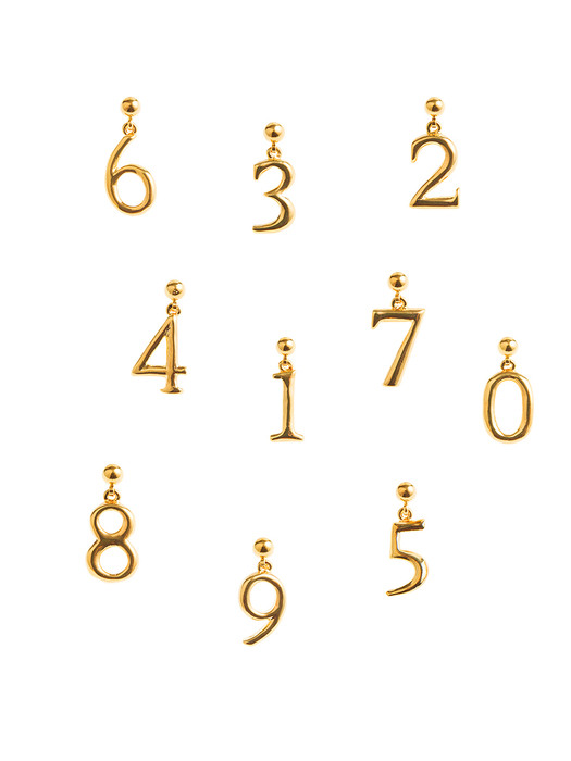 NUMBER EARRING, 6