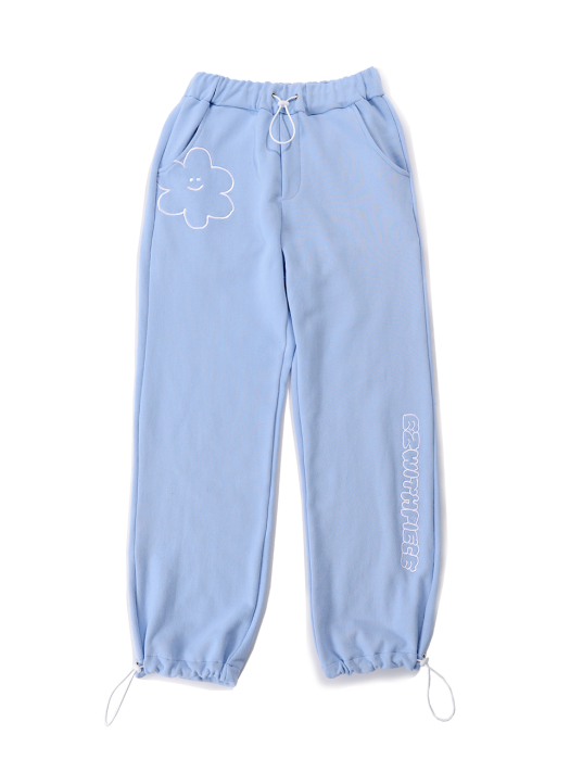 [EZwithPIECE] DAISY SWEAT PANTS (SKY BLUE)