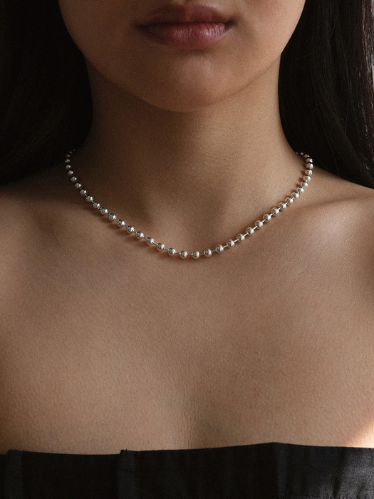 Mona Ball Chain Necklace (silver925)
