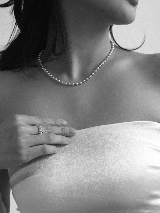 Mona Ball Chain Necklace (silver925)
