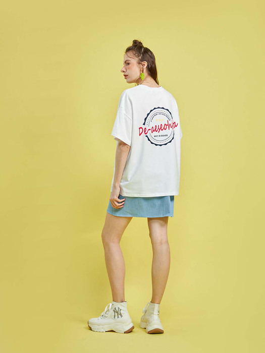 OVER FIT LOGO T-SHIRT(WHITE)
