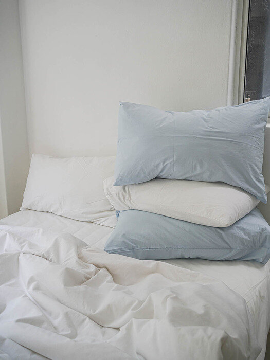 60수 스카이블루 베개커버 Sky blue pillow cover