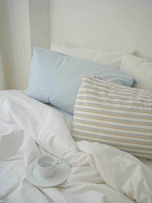 60수 스카이블루 베개커버 Sky blue pillow cover