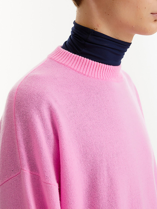 SIDE PANEL PULLOVER_PINK