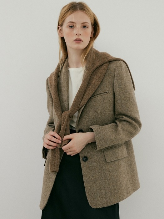 wool overfit jacket (beige)