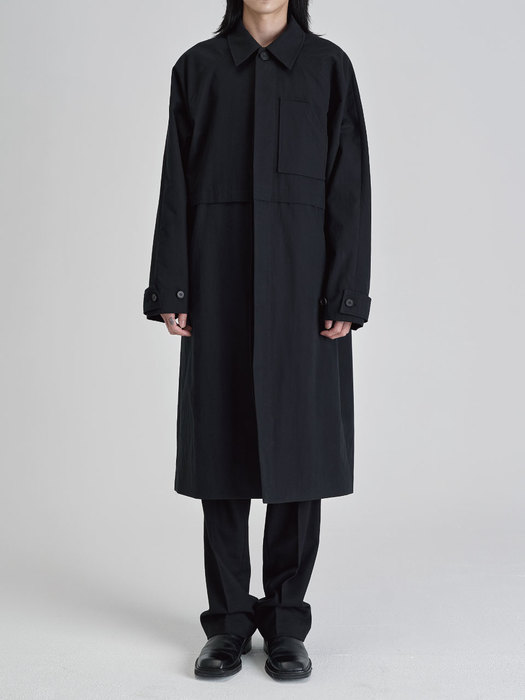 Formal Balmacan Coat (Dusty Black)
