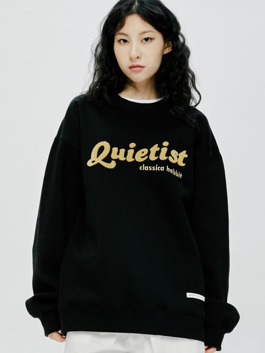 QT logo sweat shirt-black