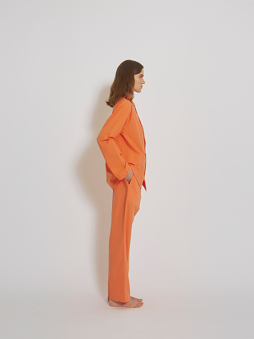 100% Cotton Pajamas for Unisex (Orange)
