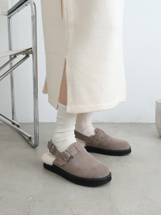 [단독]IS1294_Fur Clog Mule (4color)