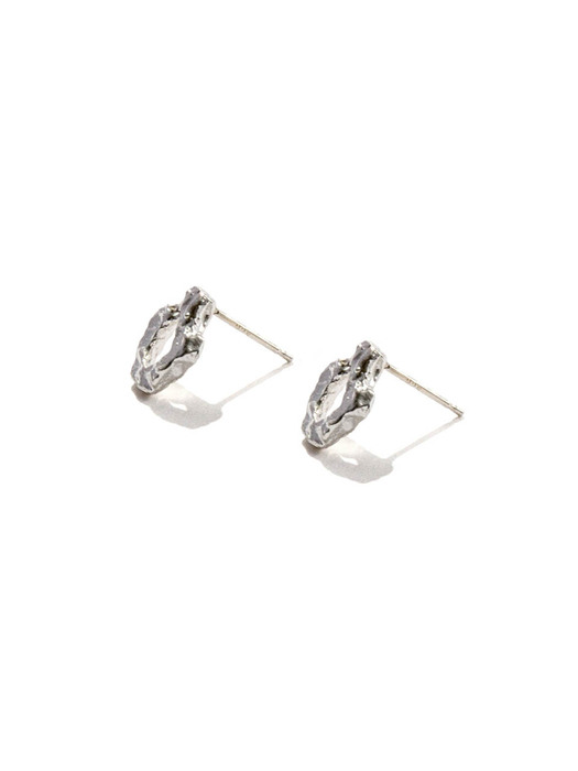 Handle stud earrings Silver