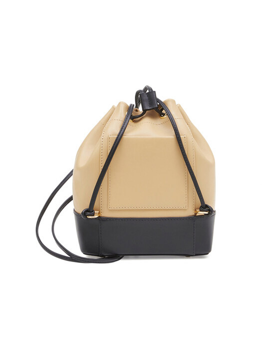 [EXCLUSIVE]  Mini Backpack with Gold EENK Logo - Beige/Black