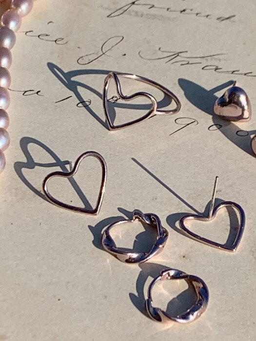 Cute Heart Color Mini Heart Earrings 925silver