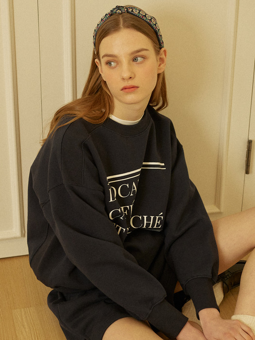 Cafe Lettering Sweatshirt 3 Color