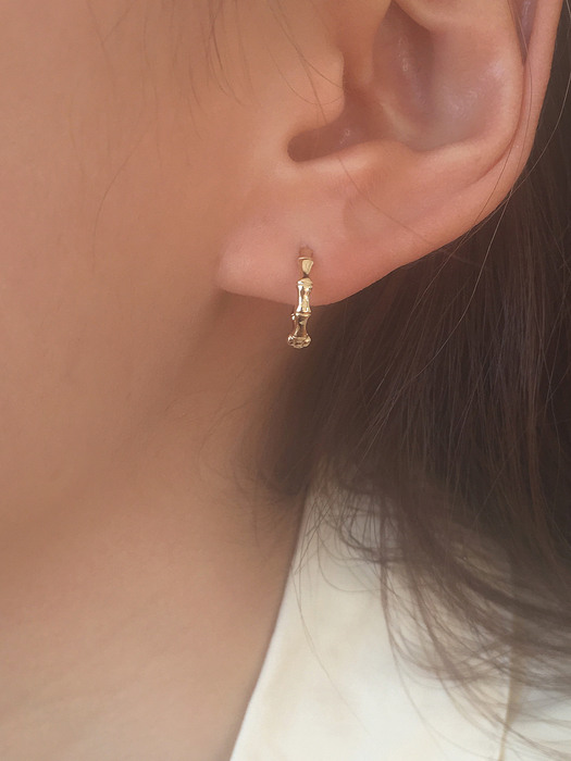 14k gold roche earring