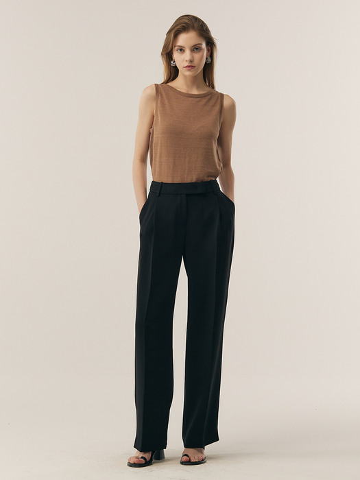 [Drama Signature] Pleated Semi-Wide Trousers_3color