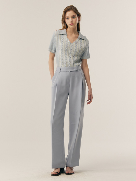 [Drama Signature] Pleated Semi-Wide Trousers_3color