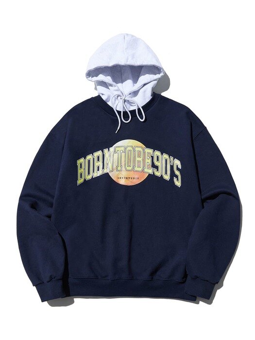 BRON TO BE ARCH LOGO HOODIE_NAVY