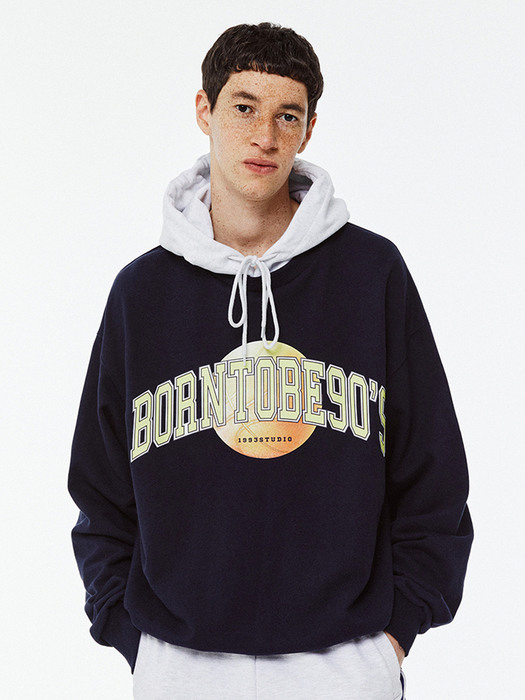 BRON TO BE ARCH LOGO HOODIE_NAVY