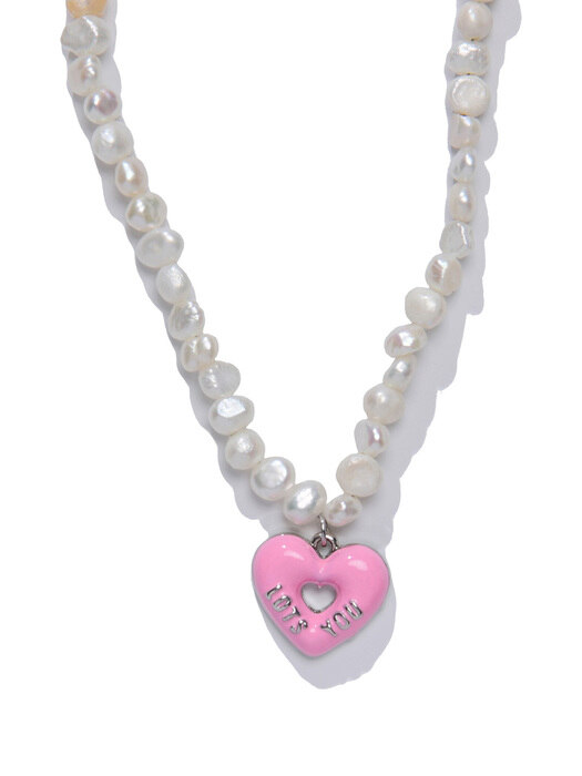lotsyou_ Candy Pop Pearl Necklace Pink