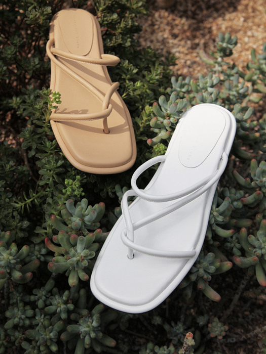 Maya Slides Leather White